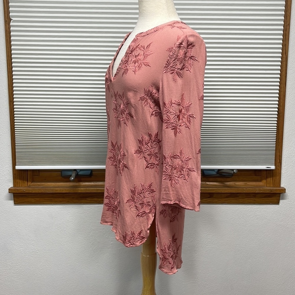 Anthropologie Maeve Kew Rose Embroidered Floral Tunic Top Size Small - Picture 10 of 14